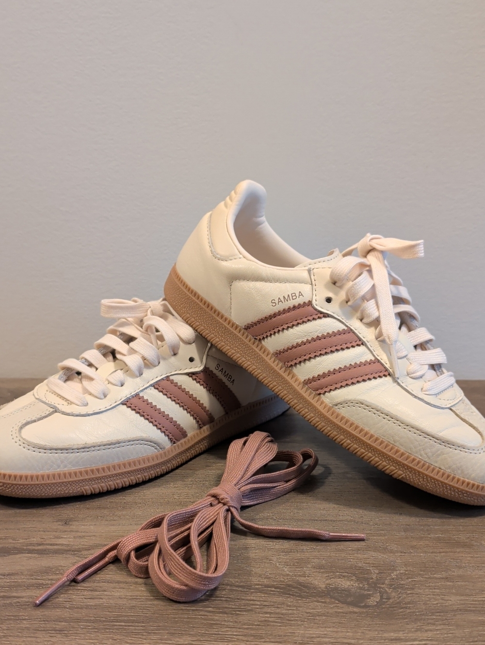 adidas Samba Women's Sneakers in Cream and Dusty Pink